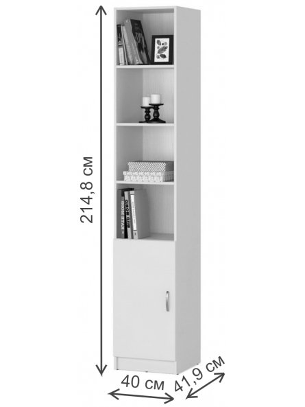 Стеллаж Веста-34 левый вишня