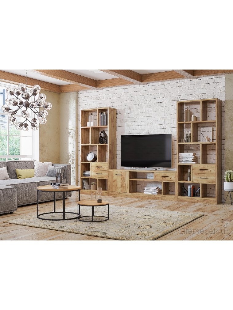 Стеллаж Виктория ВИ-2К дуб крафт золотой