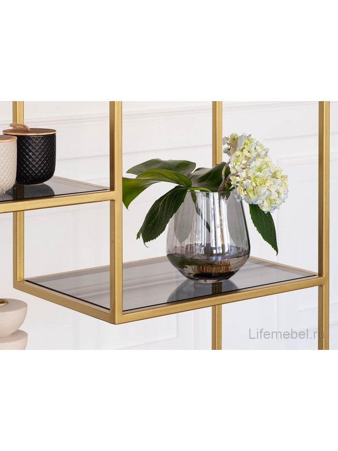 Стеллаж Olivia стекло / золотой