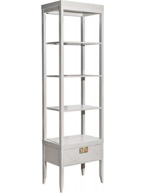 Стеллаж Аурум открытый один ящик бежевый