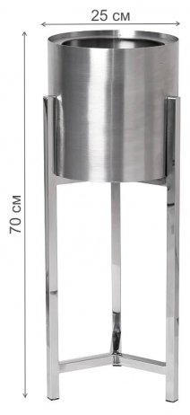 Комплект цветочниц 13RXFP3105L-SILVER серебро