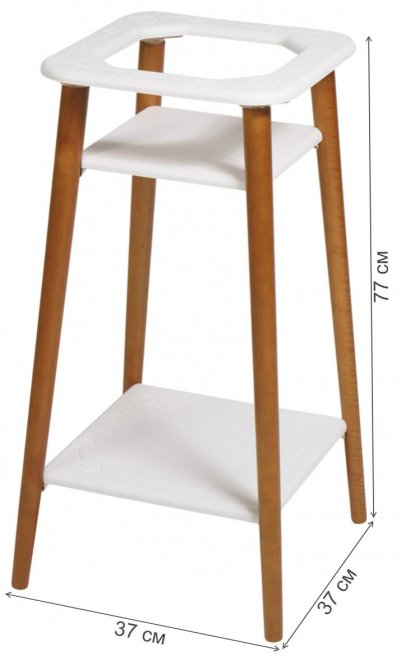 Подставка под цветы Флора белый