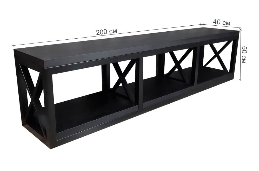 Тумба Akur Loft Tacoma металлокаркас черный декор черный