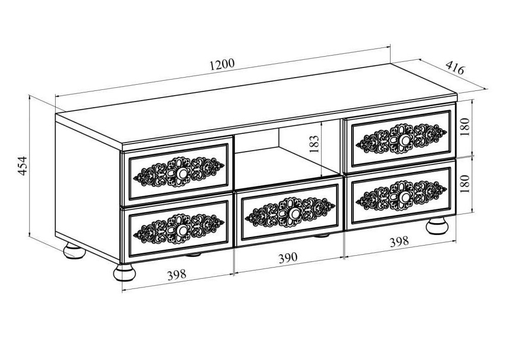 ТВ-тумба Ассоль АС-56 белое дерево
