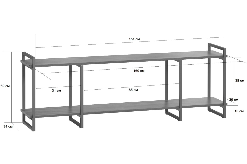 ТВ-тумба Бервин 1 натуральный