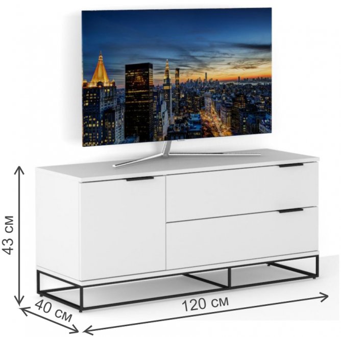 ТВ-тумба City 120 белая