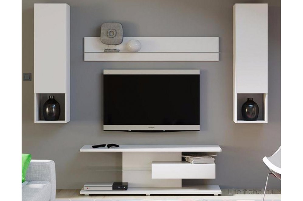 ТВ-тумба Diamond тип 1 белый глянец