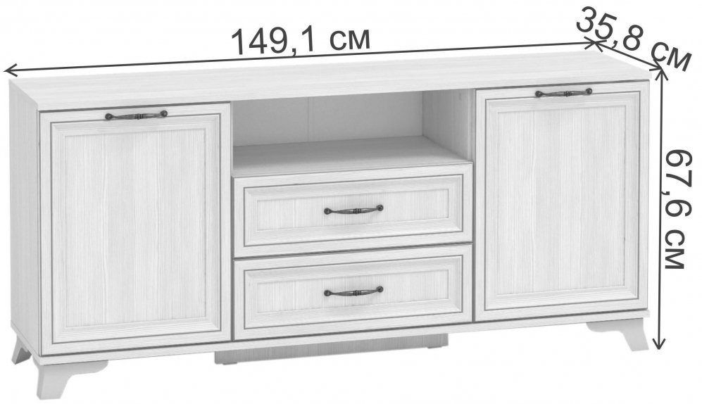 ТВ-тумба Джассан / Мирелла орех селект