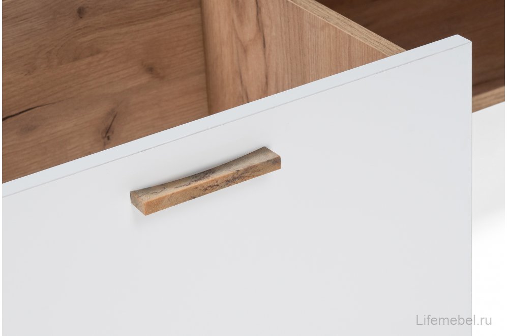 ТВ-тумба Эго Т-3 на ножках дуб крафт золотой / белый глянец