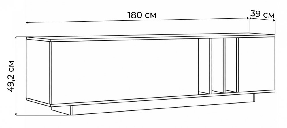 ТВ-тумба Ильсана файерстоун / графит