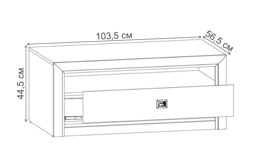 ТВ-тумба Коен RTV1S ясень снежный / сосна натуральная