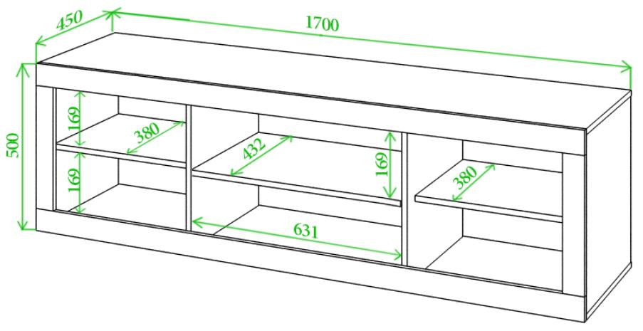 ТВ-тумба Той 170 ШК шамони / карамель
