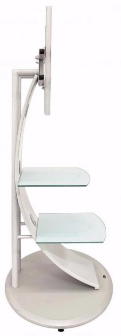 ТВ-тумба Лямбда стекло серебристое