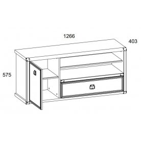 ТВ-тумба Magellan RTV 1D1S2N дуб саттер