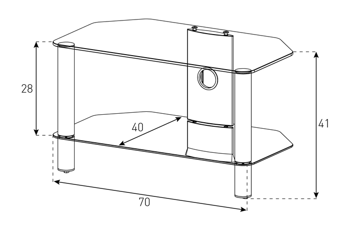 ТВ-тумба Neo 270 B SLV