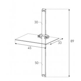 Кабель-канал PL2610B SLV с полкой