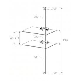 Кабель-канал PL2620B HBLK с полками