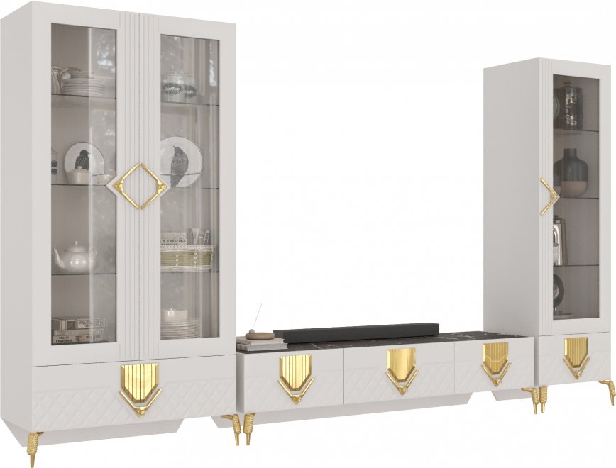 ТВ-тумба Савелья кашемир / золото