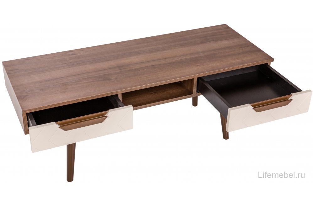 ТВ-тумба Сканди керамик матовый / орех табак