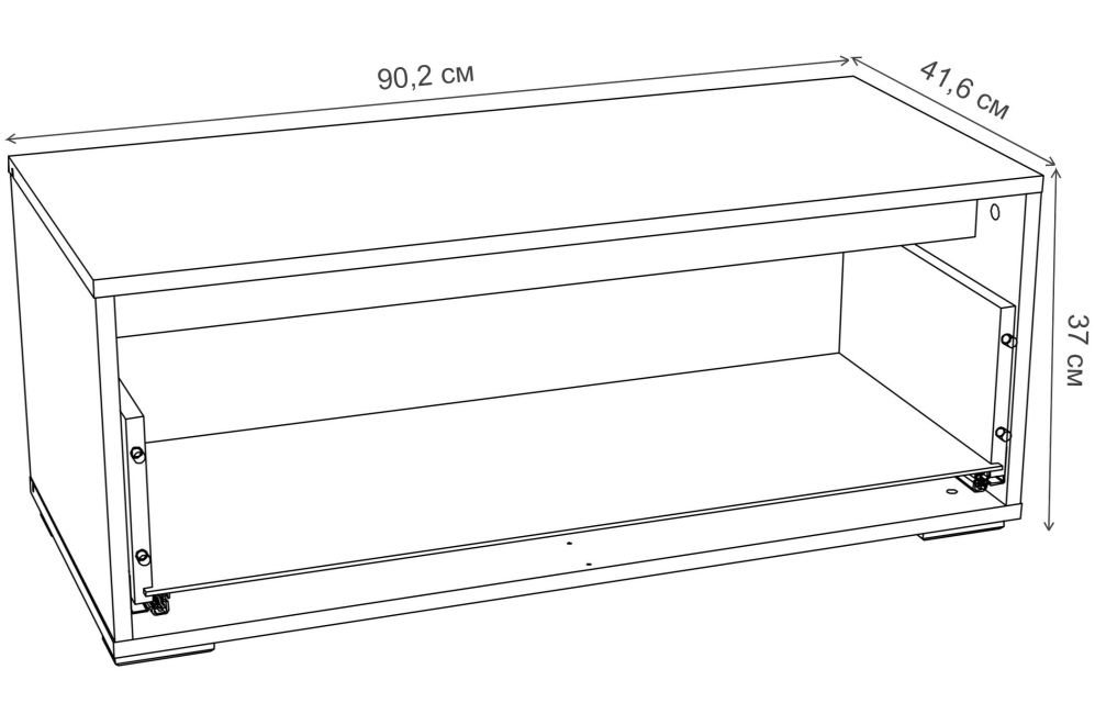 ТВ-тумба Summit 10 26 НМ 011.86-01 ПВХ софт графит / ясень анкор темный kr