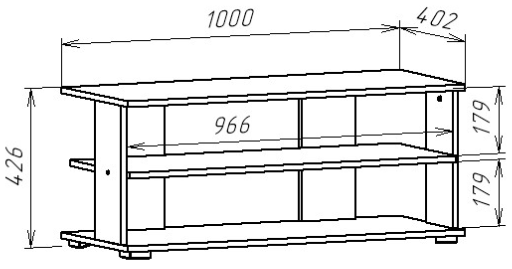 ТВ-тумба TV1 белая