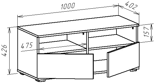 ТВ-тумба TV4 белая