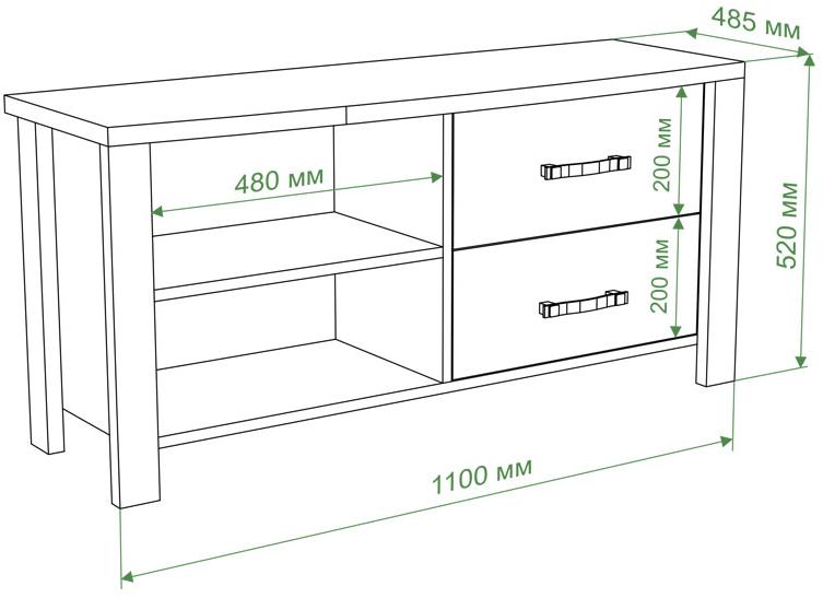 ТВ-тумба ТВД НБЕ нельсон / белая