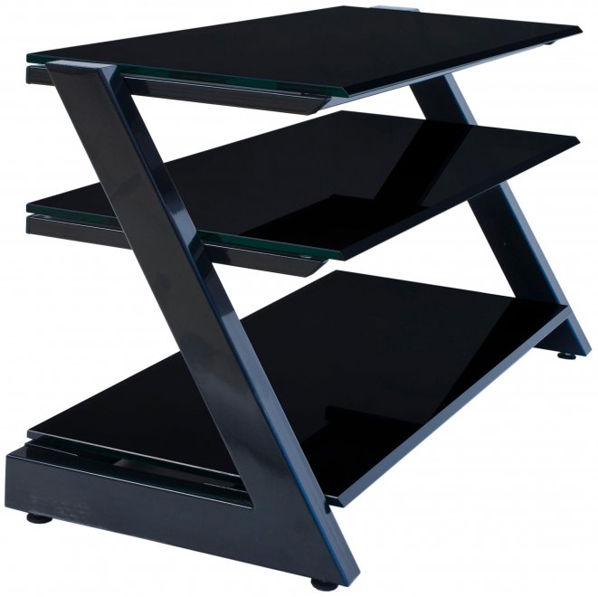 ТВ-тумба Зетка 120 черный / тонированное стекло