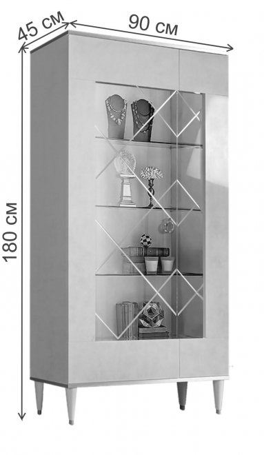 Витрина Rimini латте / золото