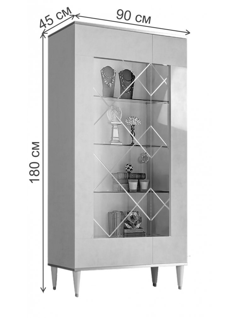 Витрина Rimini левая орех империя / золото