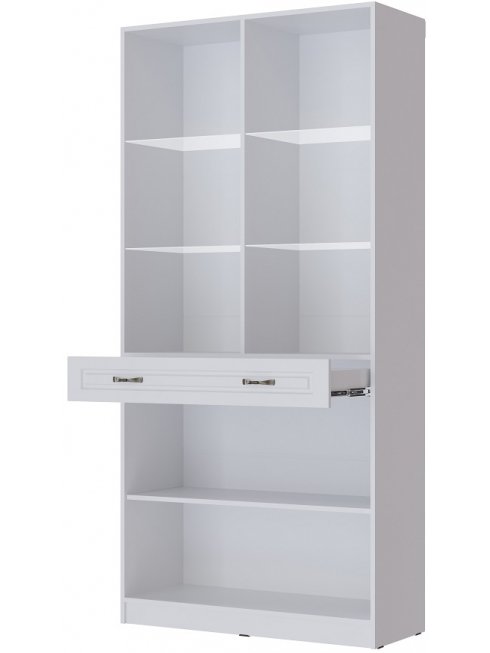 Витрина Апполия 100x210 дуб / белый