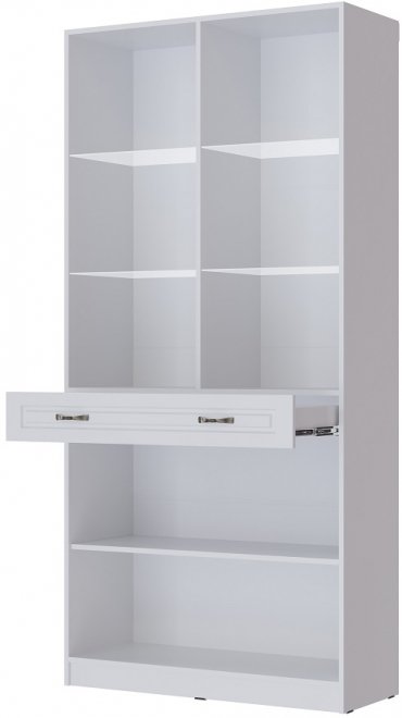 Витрина Апполия 100x210 дуб / белый