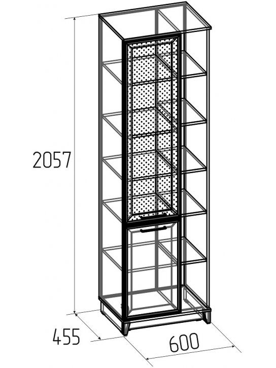 Витрина Аурелио 1 белый