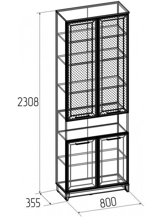 Витрина Аурелио 7 белый