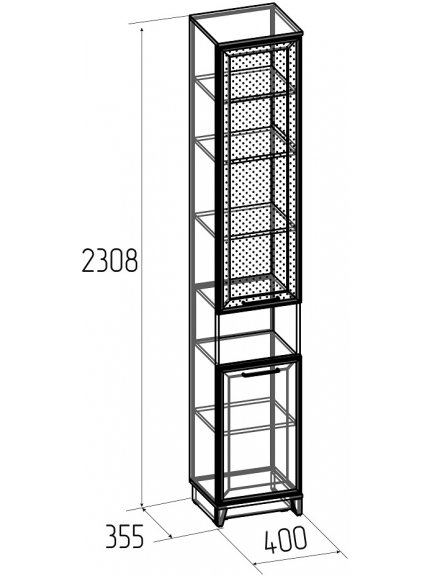 Витрина Аурелио 9 белый
