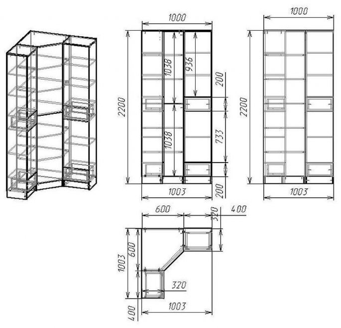 Витрина Мебелайн-46 правая венге / дуб молочный