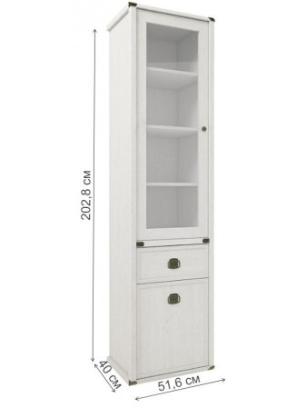 Витрина Magellan 1V1D1S сосна винтаж