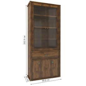 Витрина Magellan 2V2D1S дуб саттер