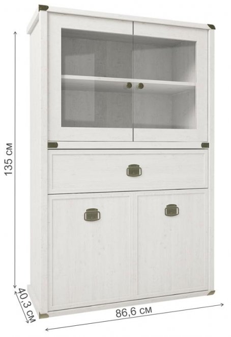 Витрина Magellan 2V2D1SL сосна винтаж