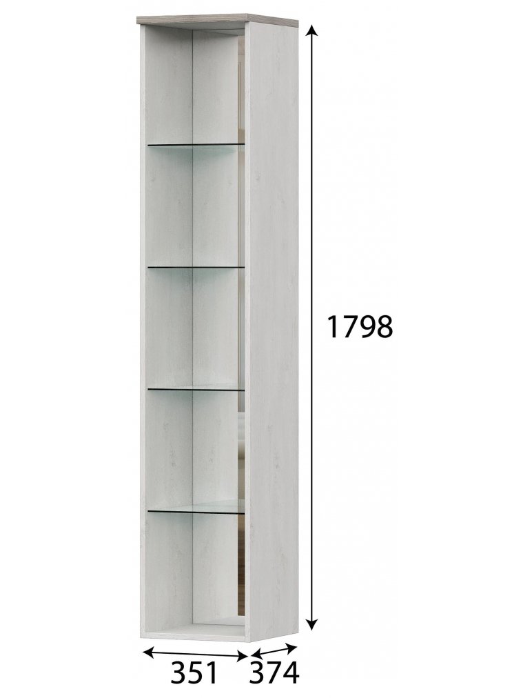 Витрина Македония НД-102 сосна санторини светлый