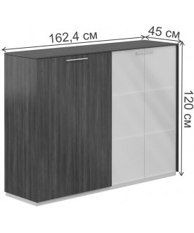 Офисный стеллаж NZ-0315+NZ-0335 бренсон трюфель / серый камень