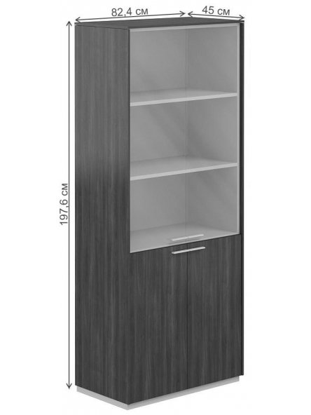 Витрина NZ-0351 бренсон трюфель / серый камень