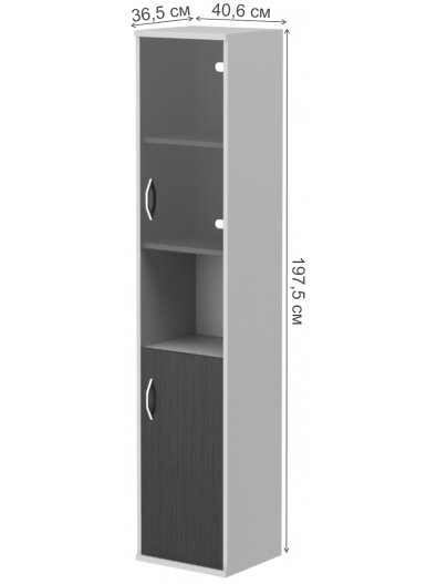 Витрина Imago СУ-1.4R клен / металлик