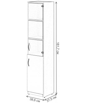 Офисный стеллаж Simple SR-5U.2R дуб сонома светлый