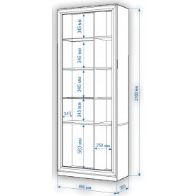 Витрина ШВтВ-ФСД-БЯН Н левая