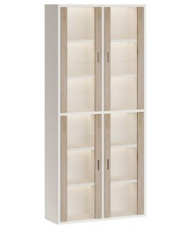 Витрина СУ ш1в2+2ФС белый / нельсон