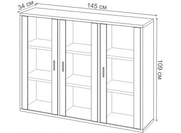Витрина Оревро ш3в1+3ФС НБЕ