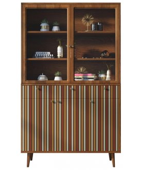 Книжный шкаф Воаб орех / принт 20