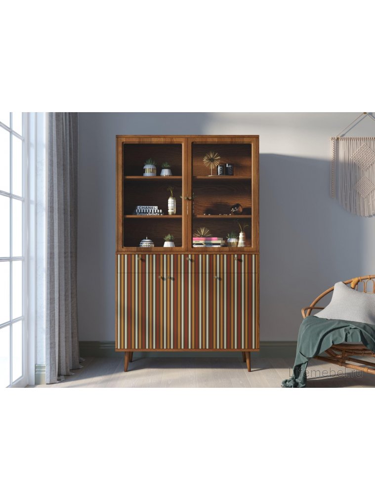 Витрина Воаб орех / принт 20