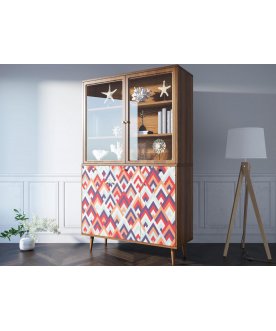 Книжный шкаф Воаб орех / принт 2